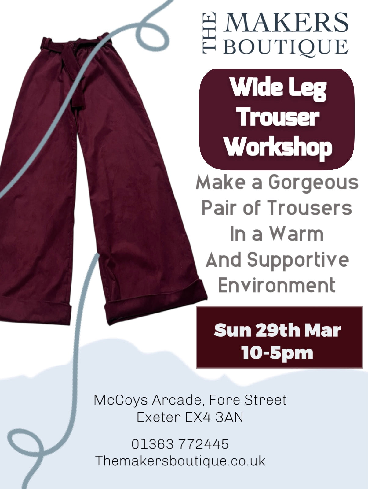 Wide Leg Trouser Workshop