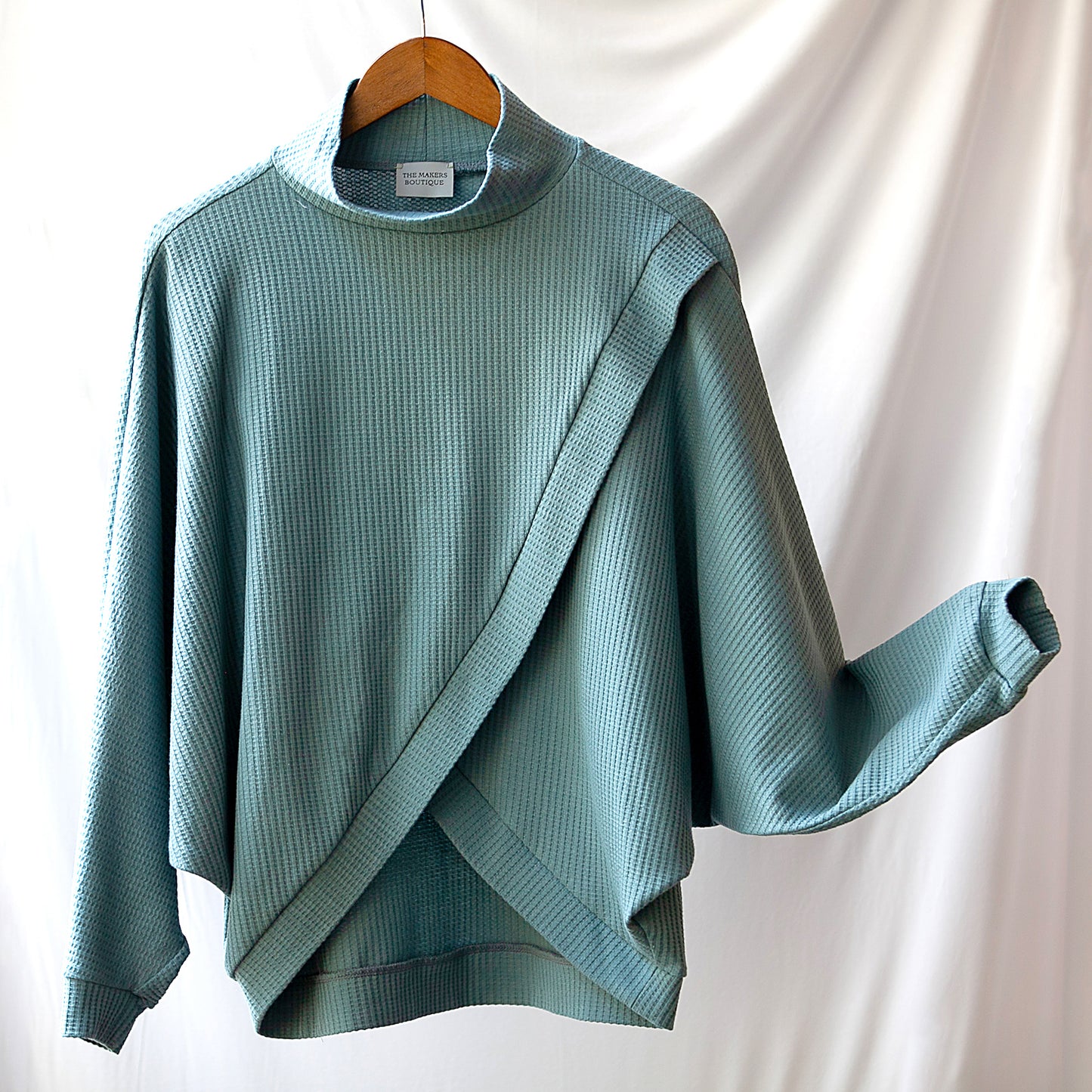 Cotton Waffle Drape-Cross