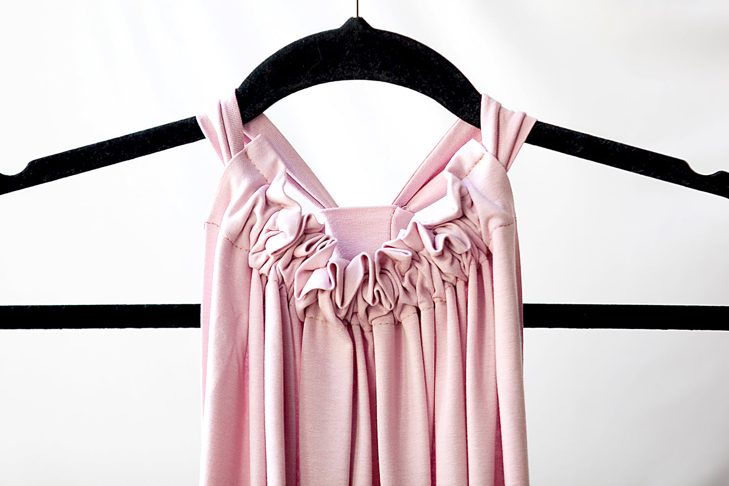 Elegant Halter Neck in Palest Pink