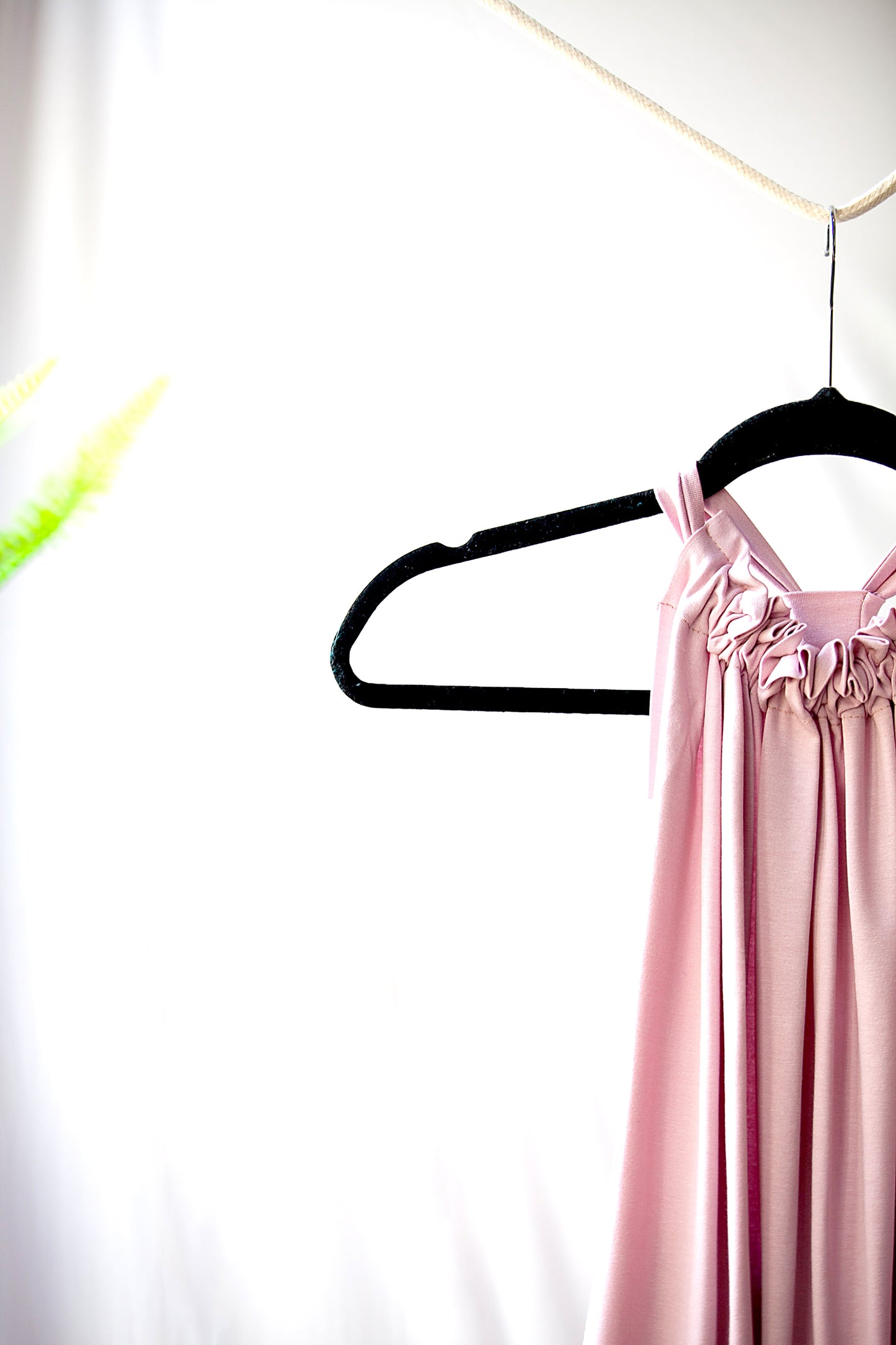 Elegant Halter Neck in Palest Pink