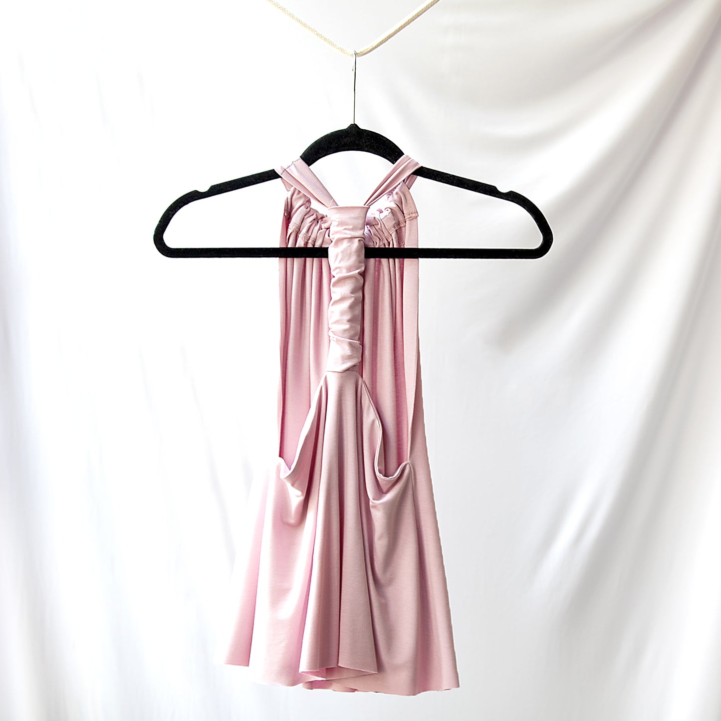 Elegant Halter Neck in Palest Pink