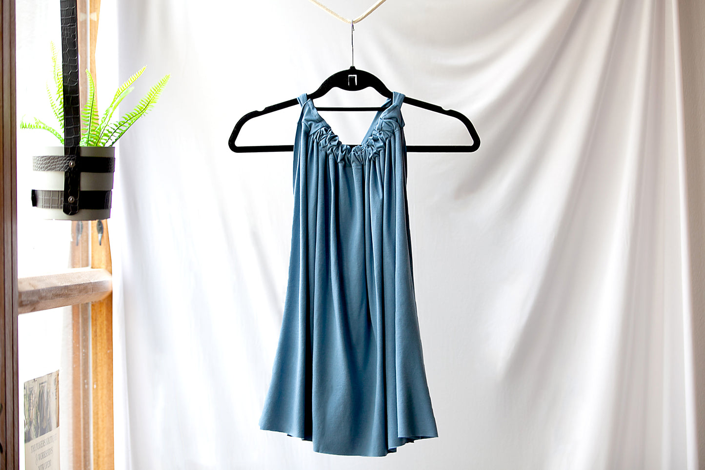 Elegant Halter Neck in Cornflower Blue