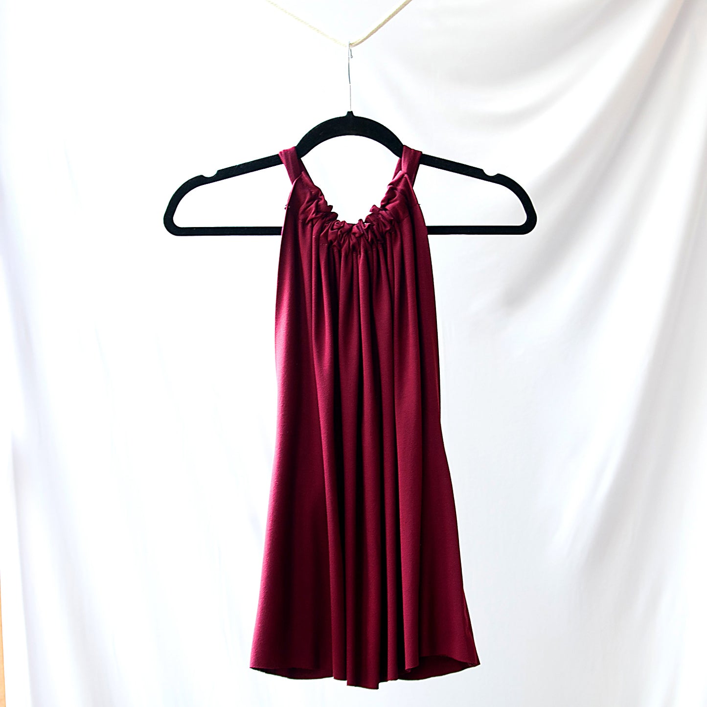 Elegant Halter Neck in Claret Red