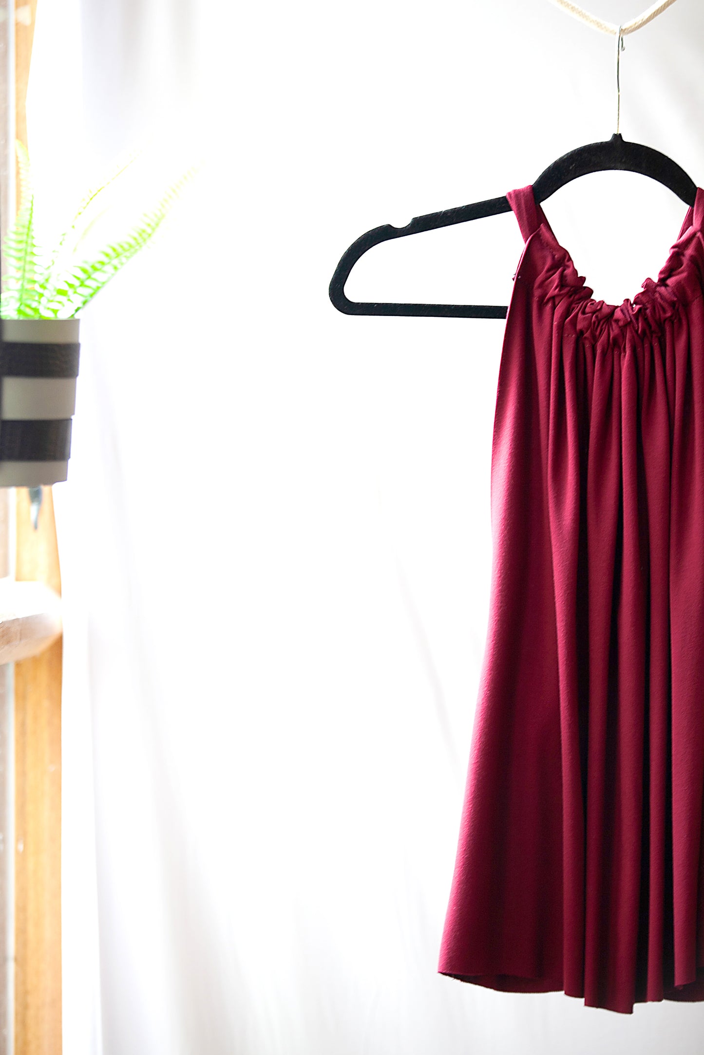 Elegant Halter Neck in Claret Red