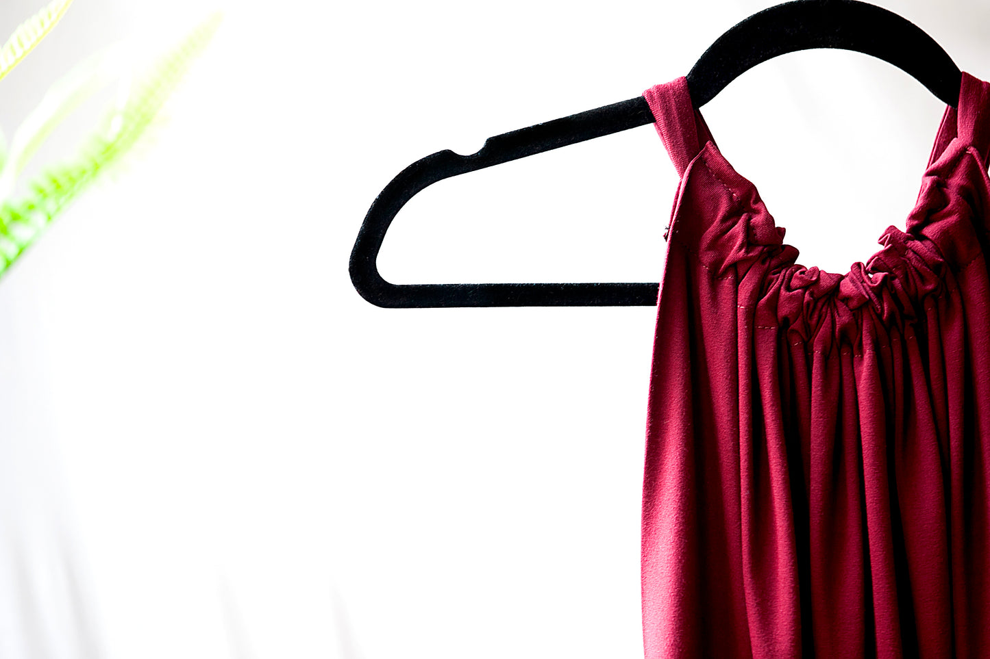 Elegant Halter Neck in Claret Red