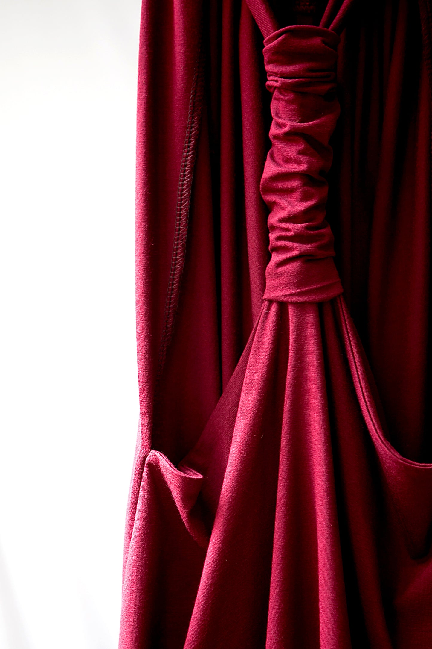 Elegant Halter Neck in Claret Red