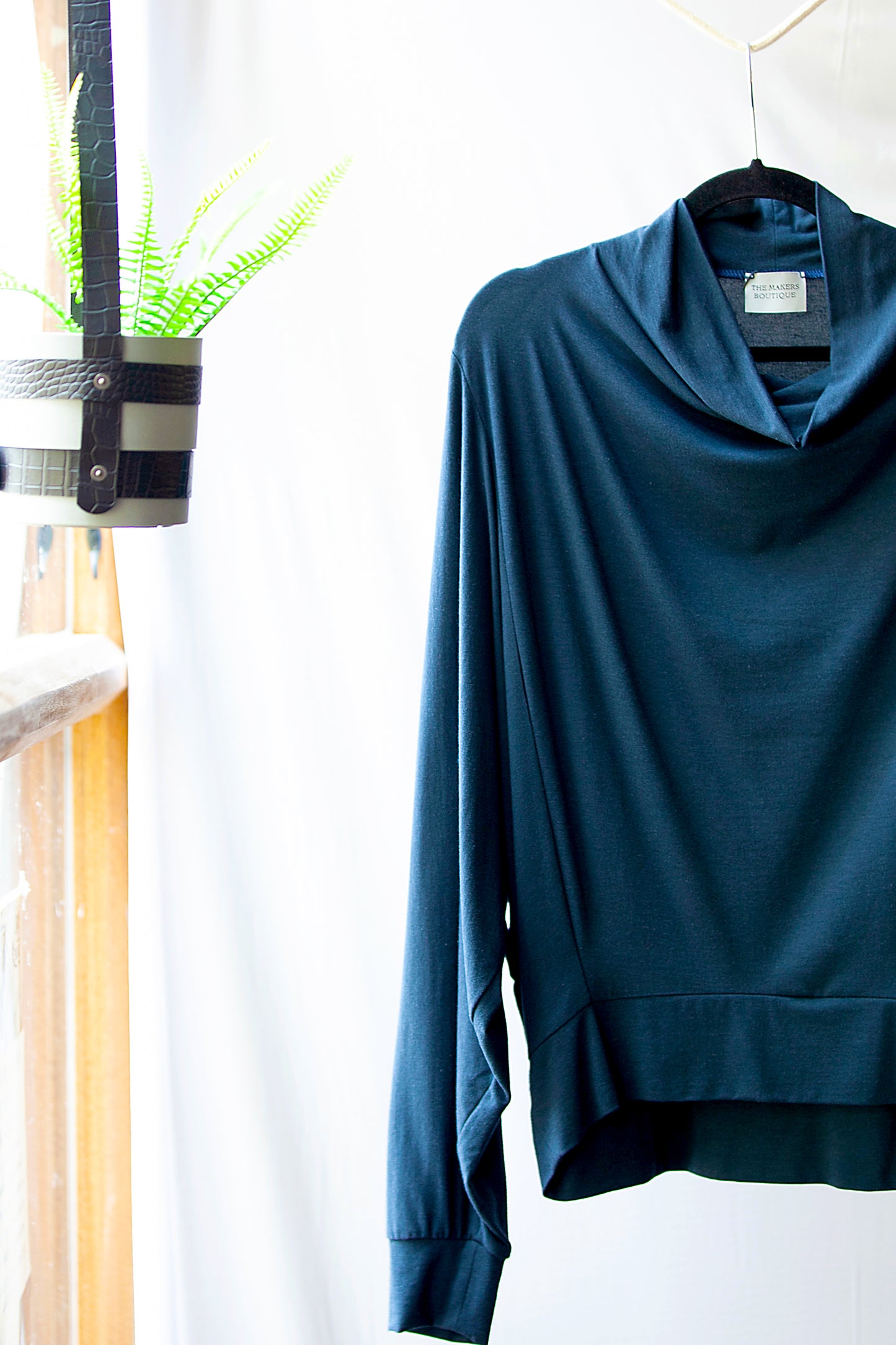 Bamboo Drape Long Sleeve Top
