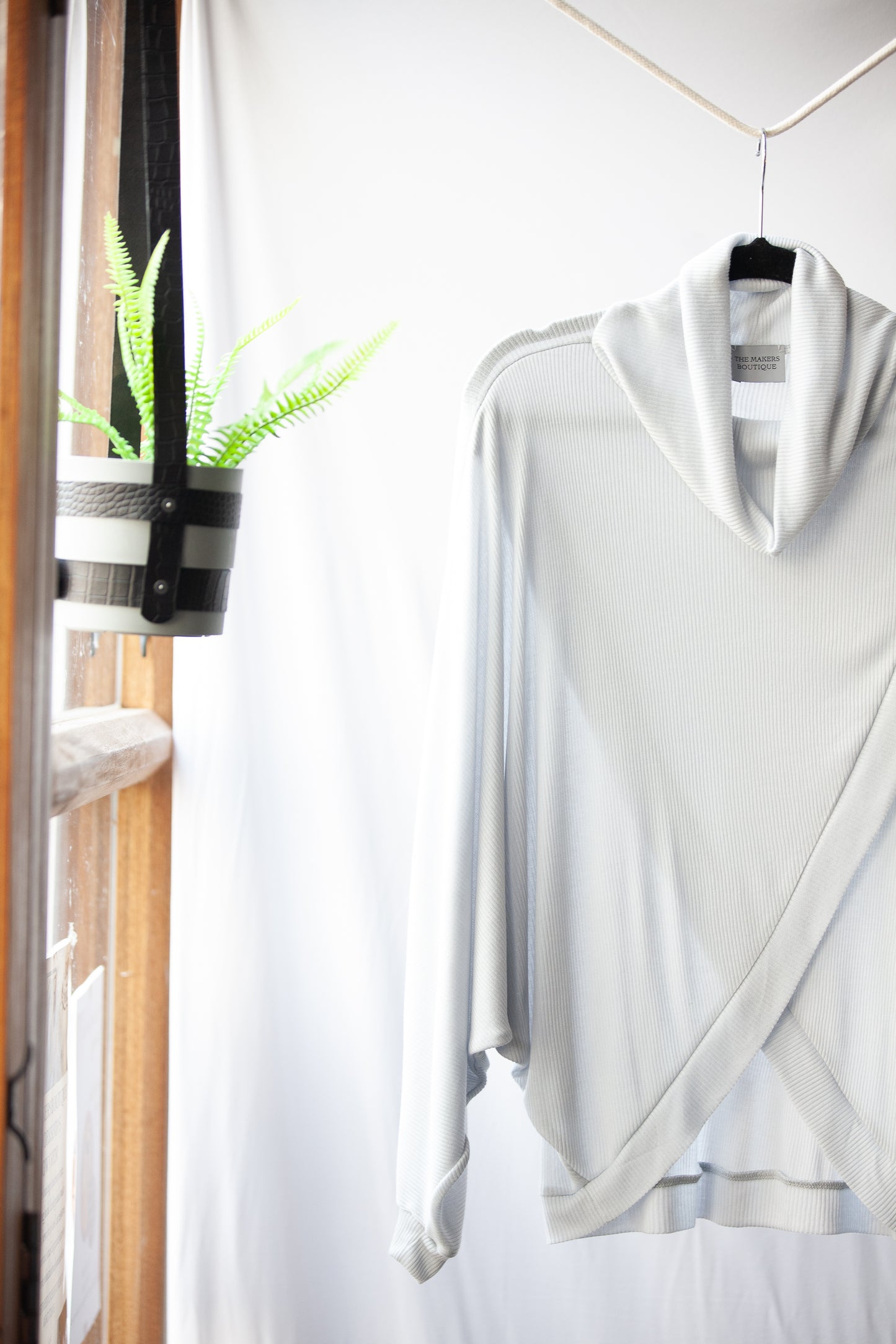 Silk Drape-Cross Top