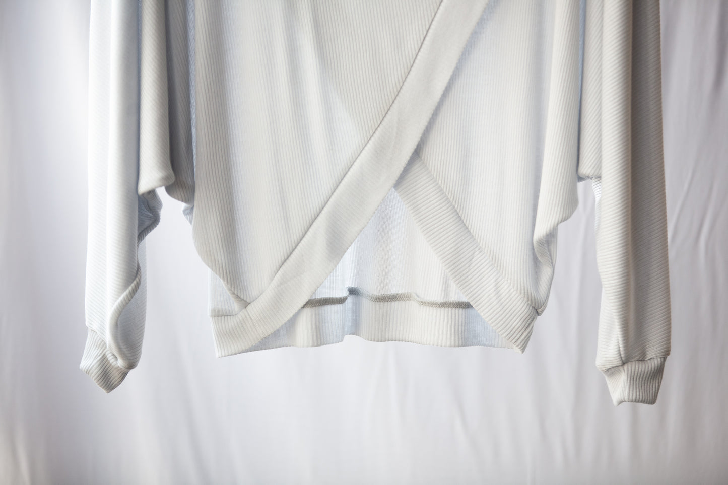 Silk Drape-Cross Top