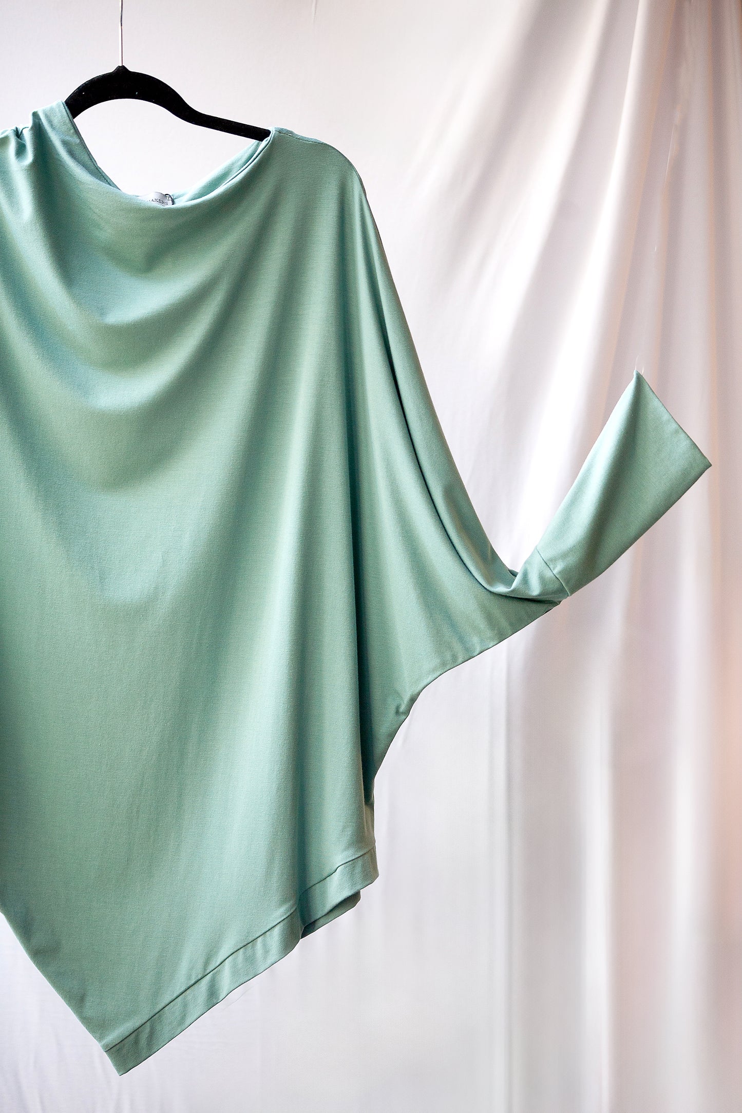 Bamboo Asymmetric Long-sleeved Drape Top