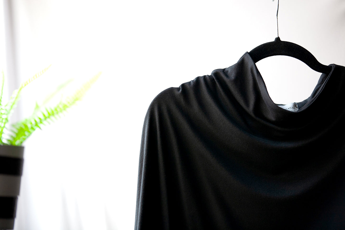 Bamboo Asymmetric Long-sleeved Drape Top