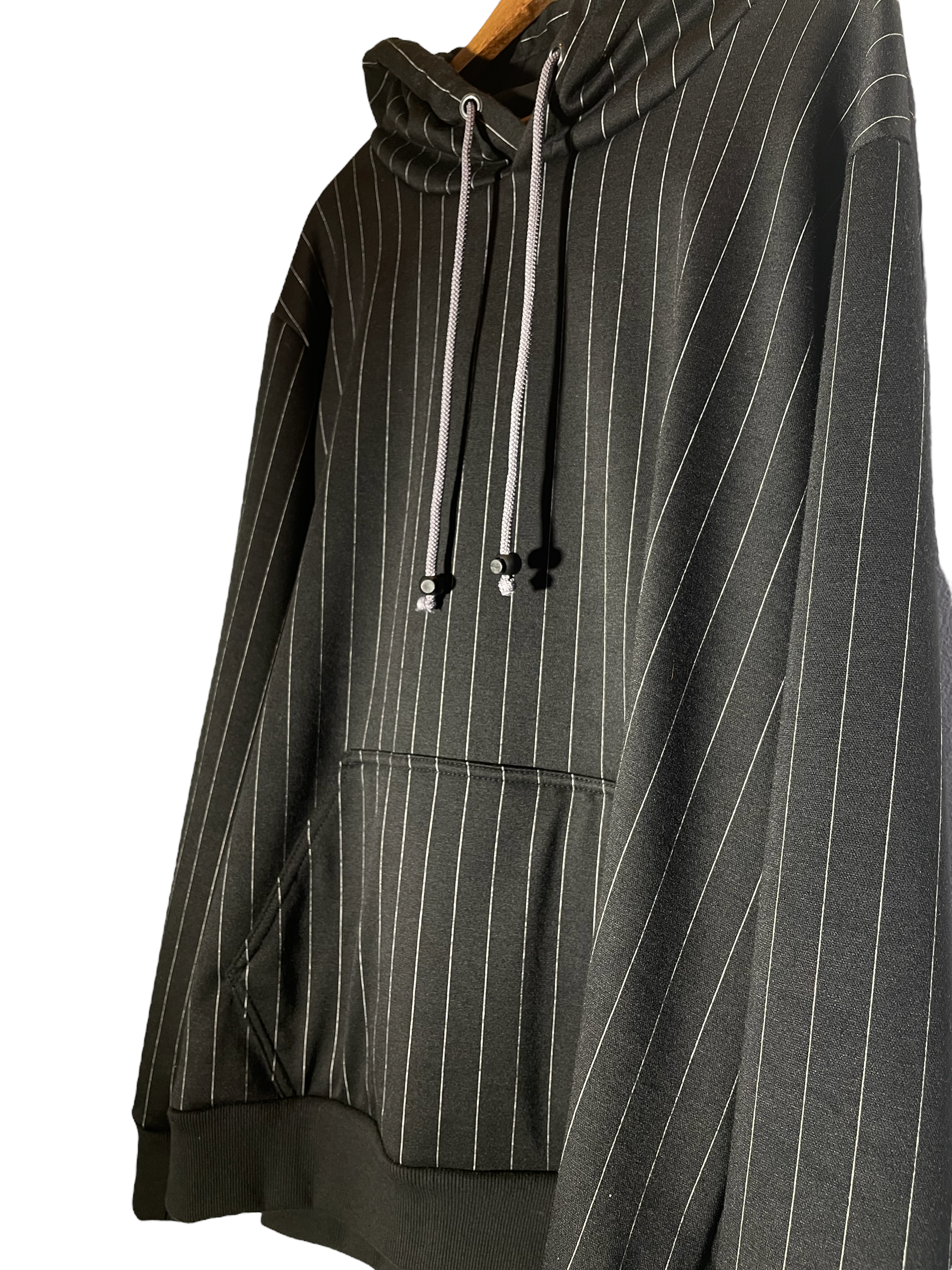 Black pinstripe discount hoodie