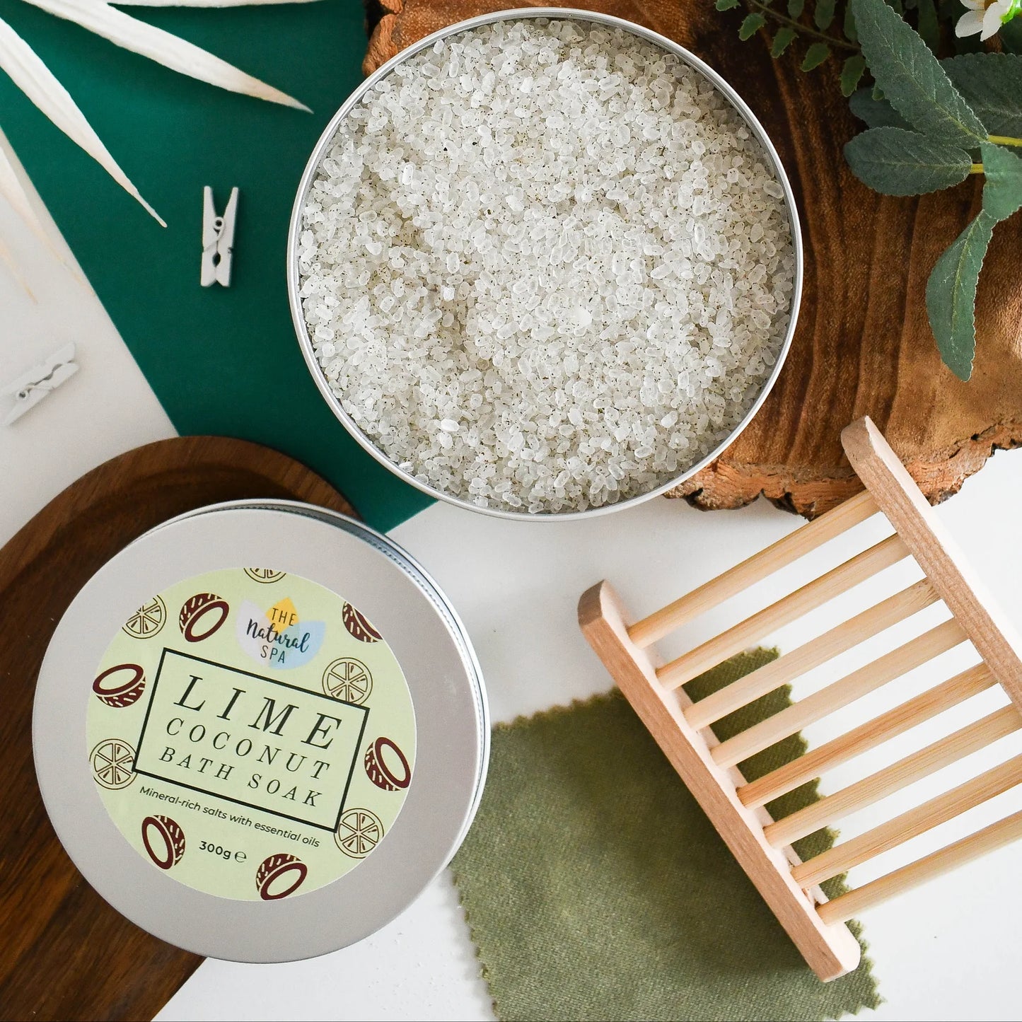 Natural Mineral Bath Salts – Lime Coconut