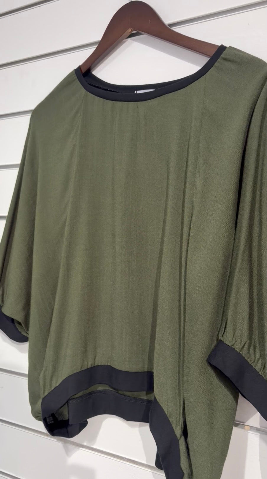 Short Sleeve Batwing Top