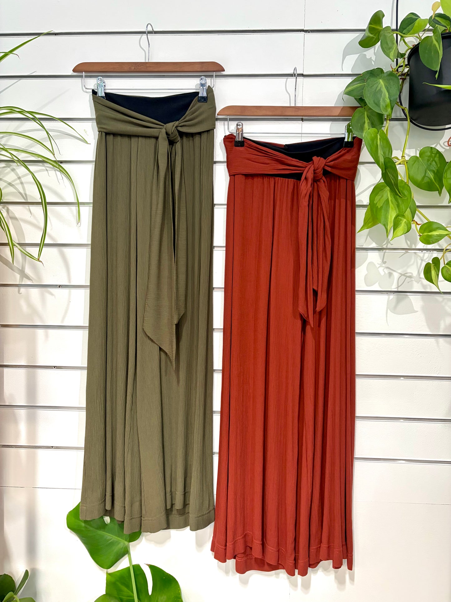 Crepe Wide Leg Trousers