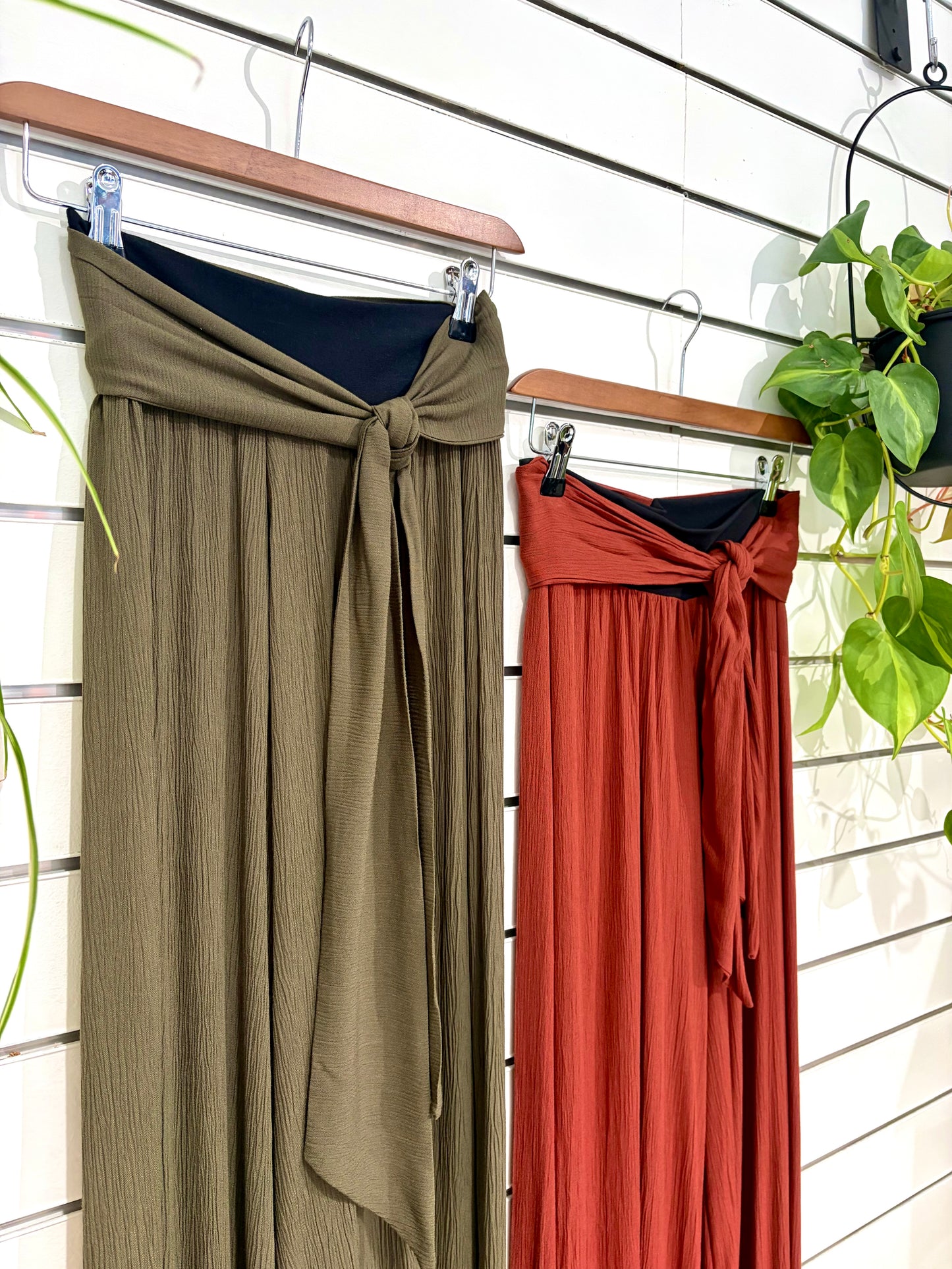 Crepe Wide Leg Trousers