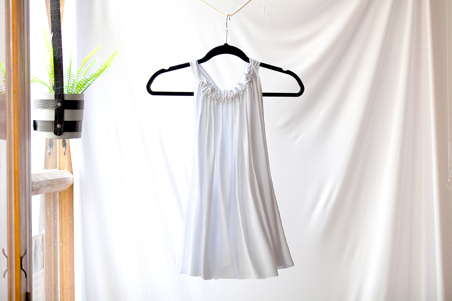 Elegant Halter Neck in Brilliant White