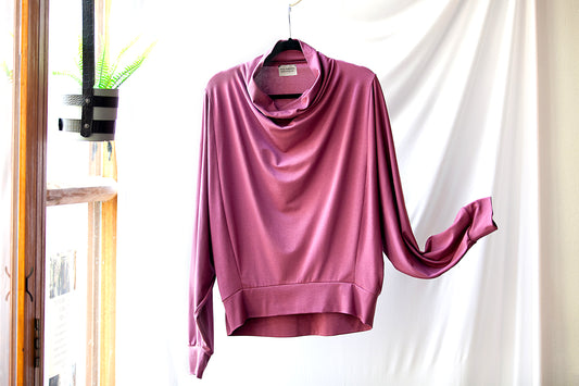 Bamboo Drape Long-Sleeve Top