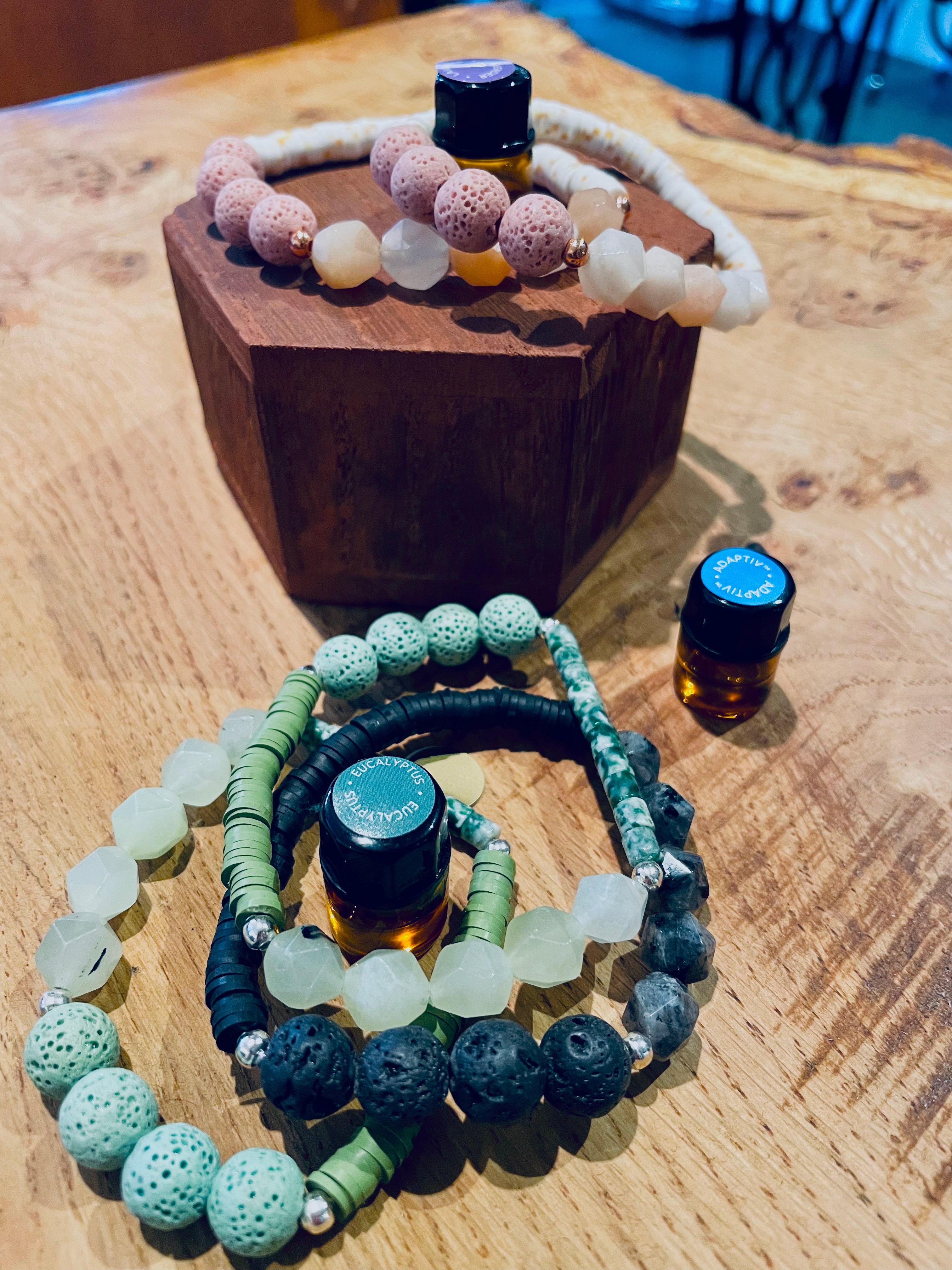 Lava Bead and Moonstone Aromatherapy Bracelet, Crystal Healing Power  Bracelet - 8mm - Heaven & Nature Store